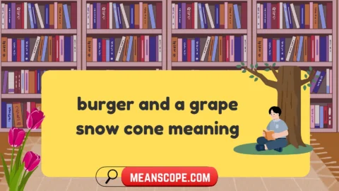 burger and a grape snow cone meaning
