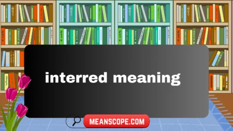 interred meaning