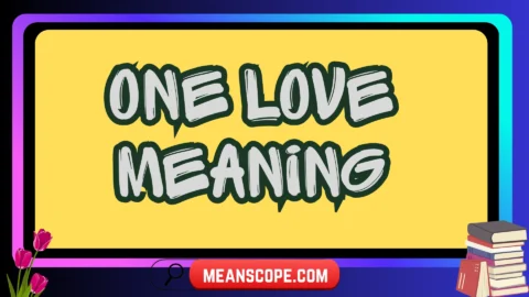 one love meaning