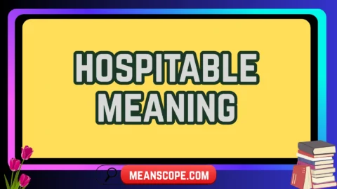 hospitable meaning