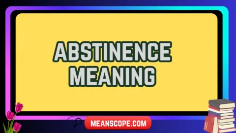 abstinence meaning