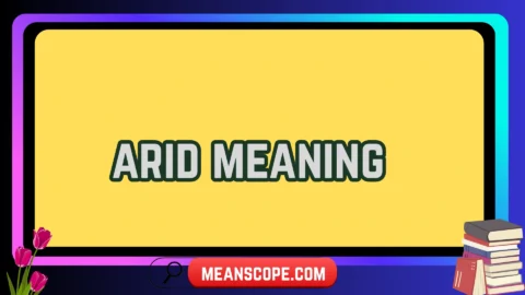 arid meaning